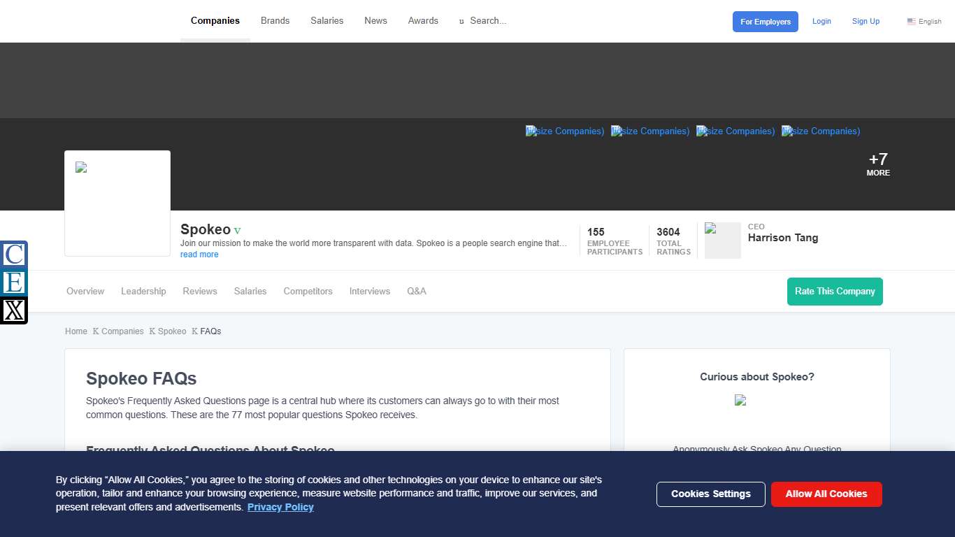 Spokeo FAQs Comparably